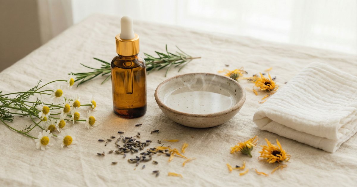 Oil cleansing method demonstration with jojoba oil and a soft cloth